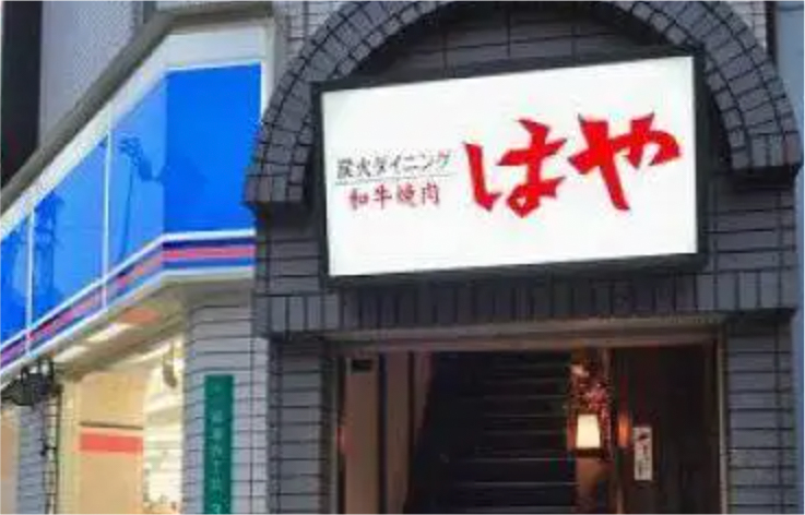 炭火焼肉食べ放題店 はや 天保山店の外観